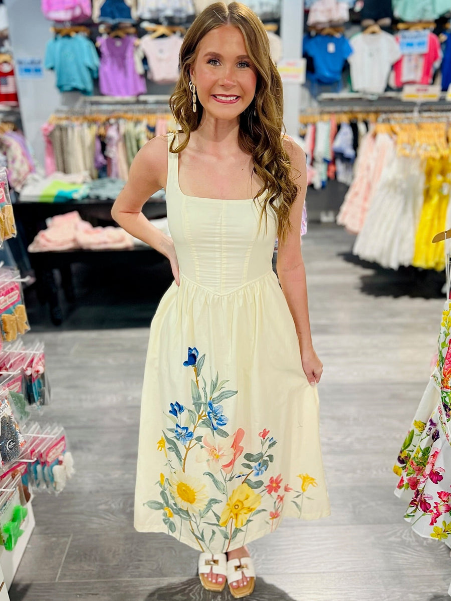 Riveria Floral Midi Dress – Krush The Runway