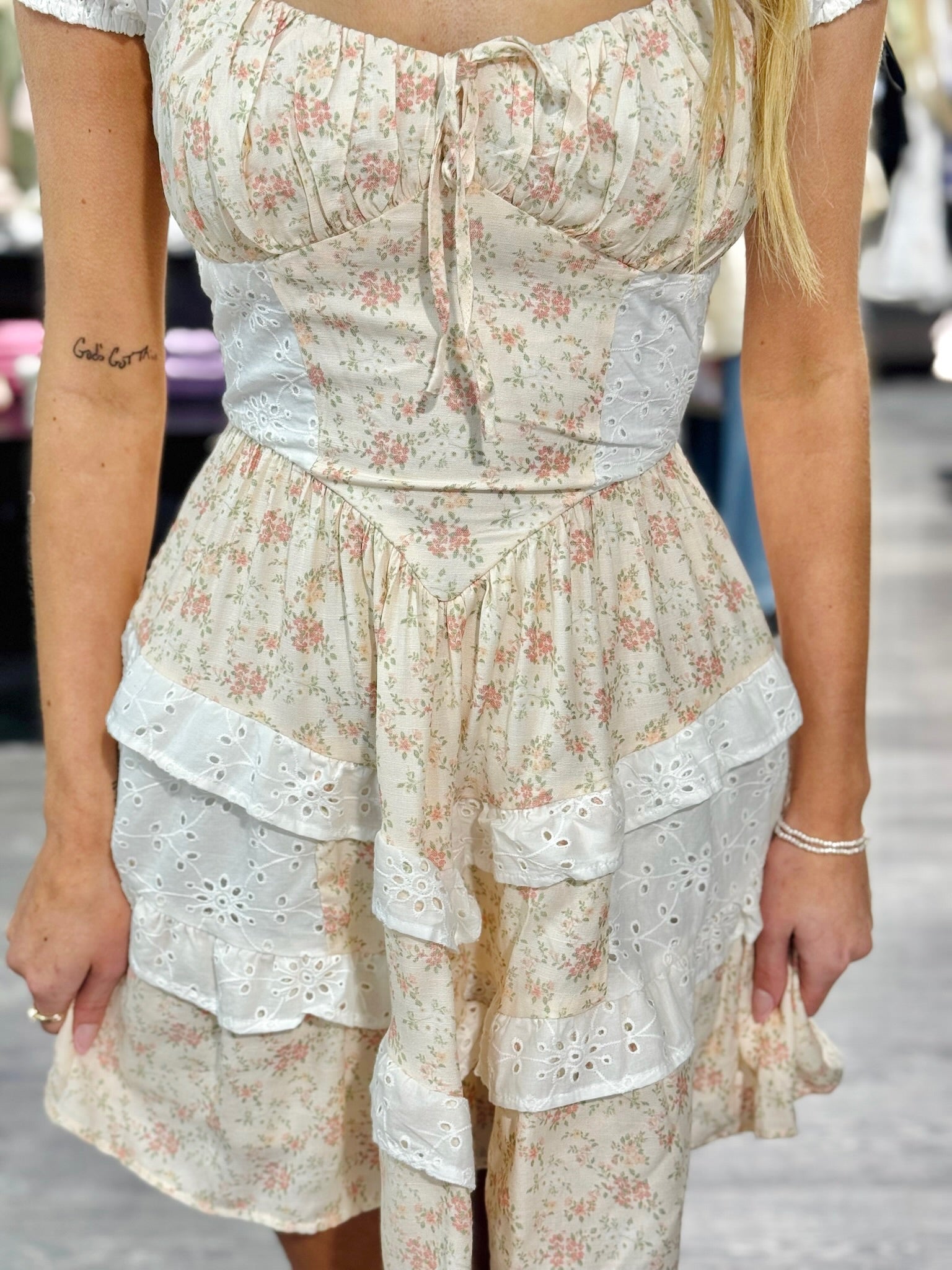 Floral Eyelet Dress Krush The Runway Floral Eyelet Dress Krush The Runway