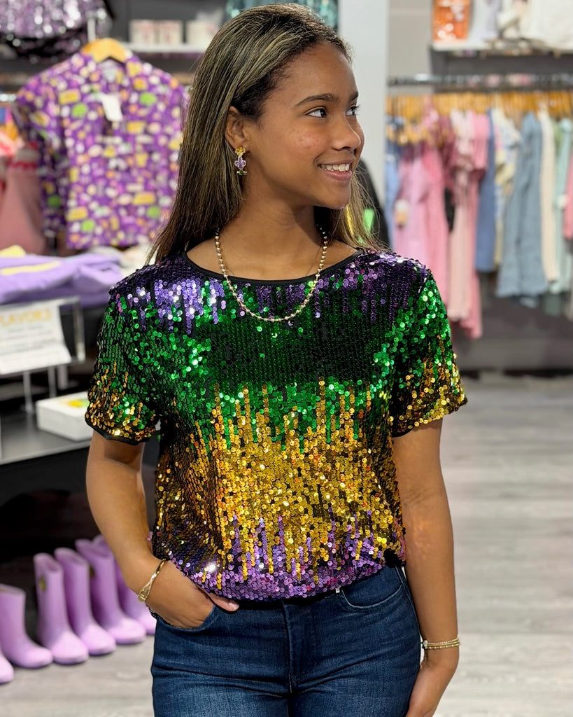 Striped Mardi Gras Cardigan – Krush The Runway