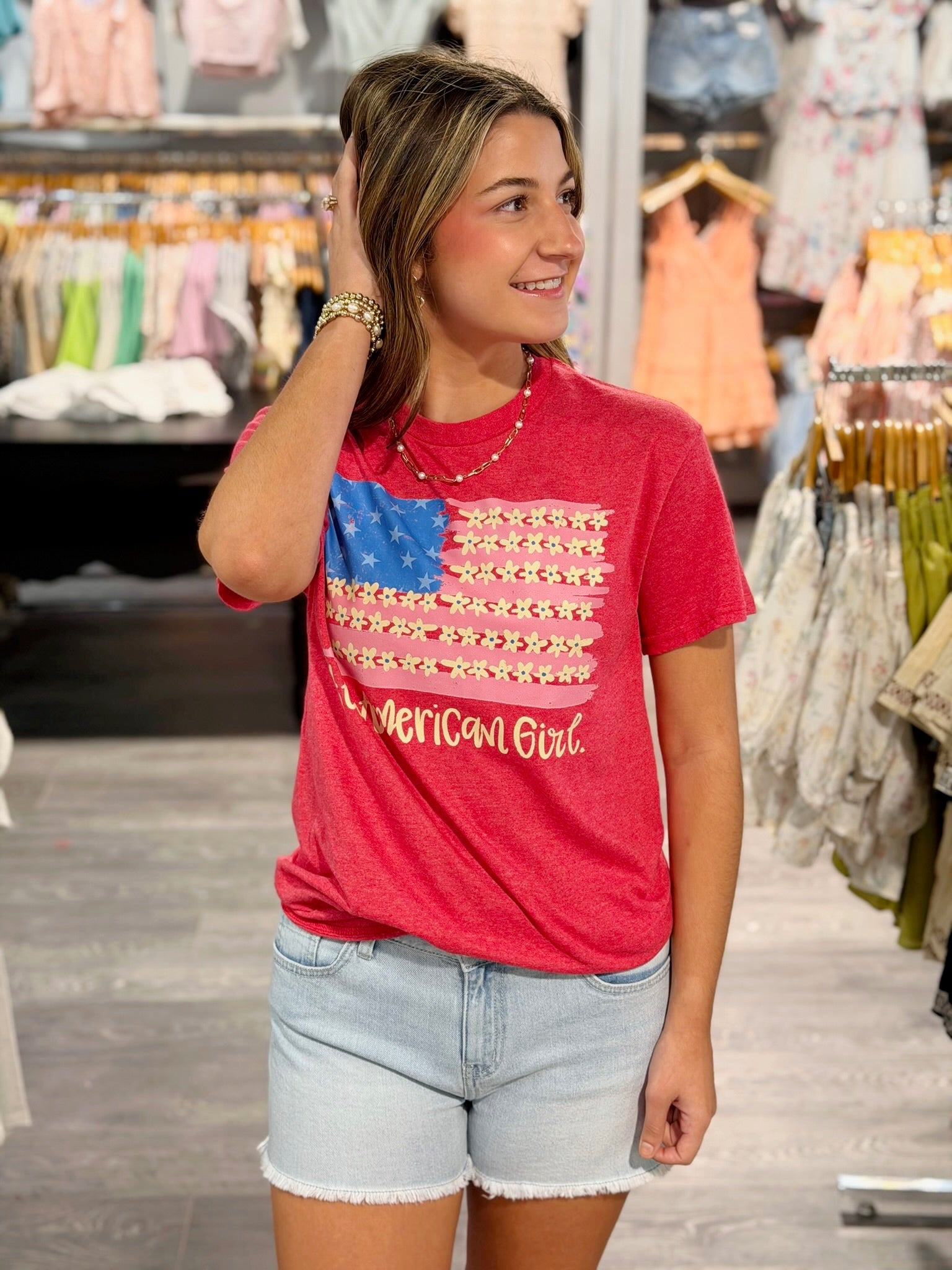 All American Girl Graphic Tee – Krush The Runway